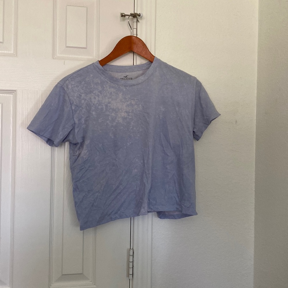 Hollister Blue Tie Dye crop top